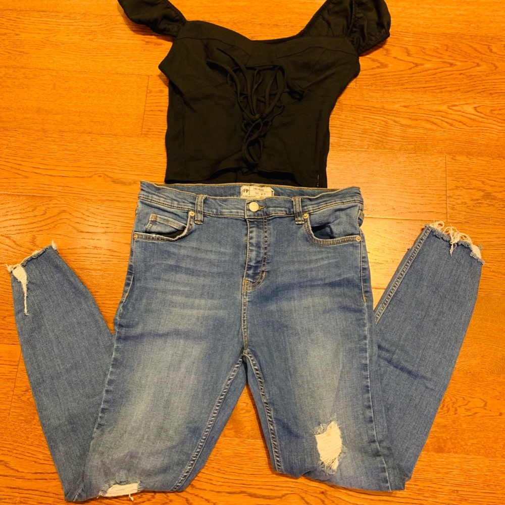 Free people Skinny ripped jeans style 618551651512